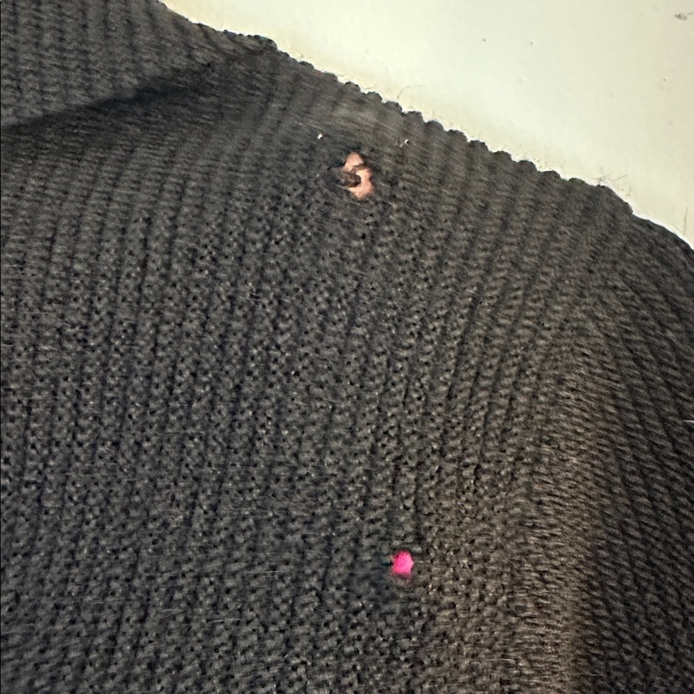 Beyond Threads Black Alpaca Wool Open Cardigan 3/4 sleeves Medium - Picture 6 of 6